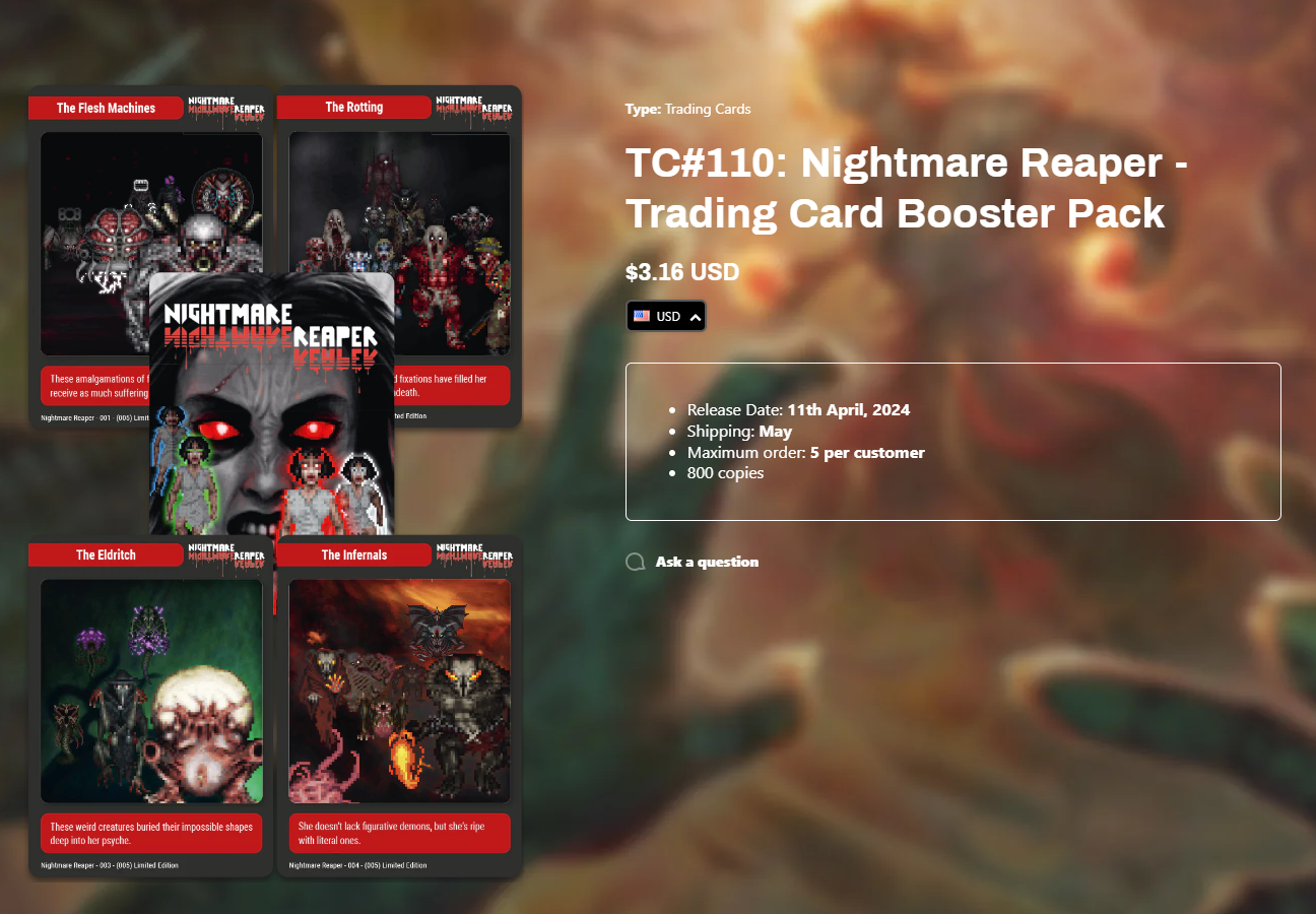 Steam特別好評復(fù)古射擊游戲《Nightmare Reaper》即將推出NS實體版