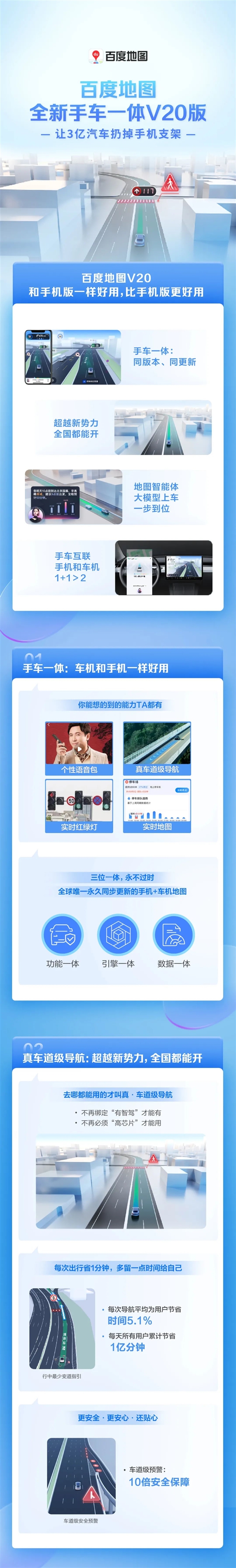 看懂：百度地圖V20版發(fā)布 讓3億汽車扔掉手機支架！