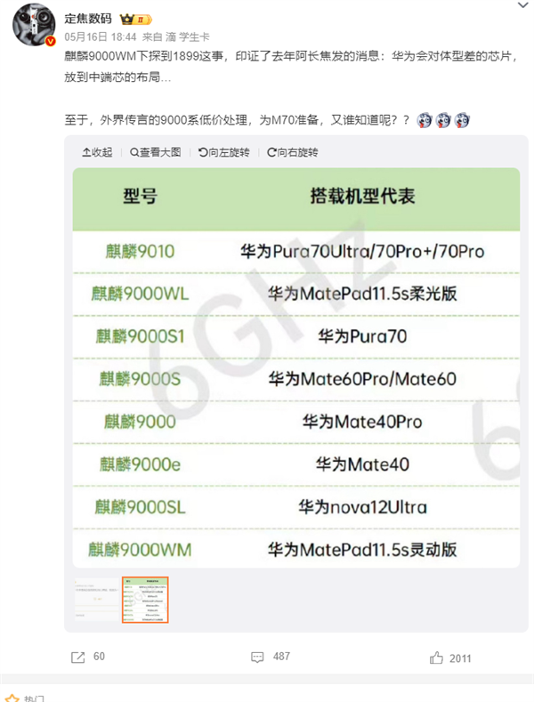 2099元起！華為MatePad 11.5S開售：麒麟9000系列處理器