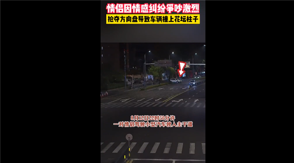 因情感糾紛 情侶爭(zhēng)吵激烈搶奪方向盤(pán)撞車(chē)：網(wǎng)友感慨馬路殺手