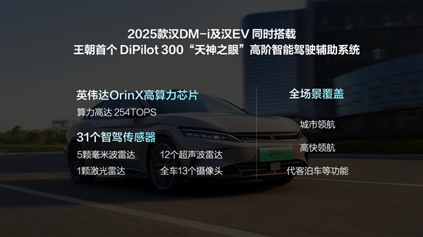第五代DM混動上車 油耗3字開頭！2025款比亞迪漢上市：16.58萬起