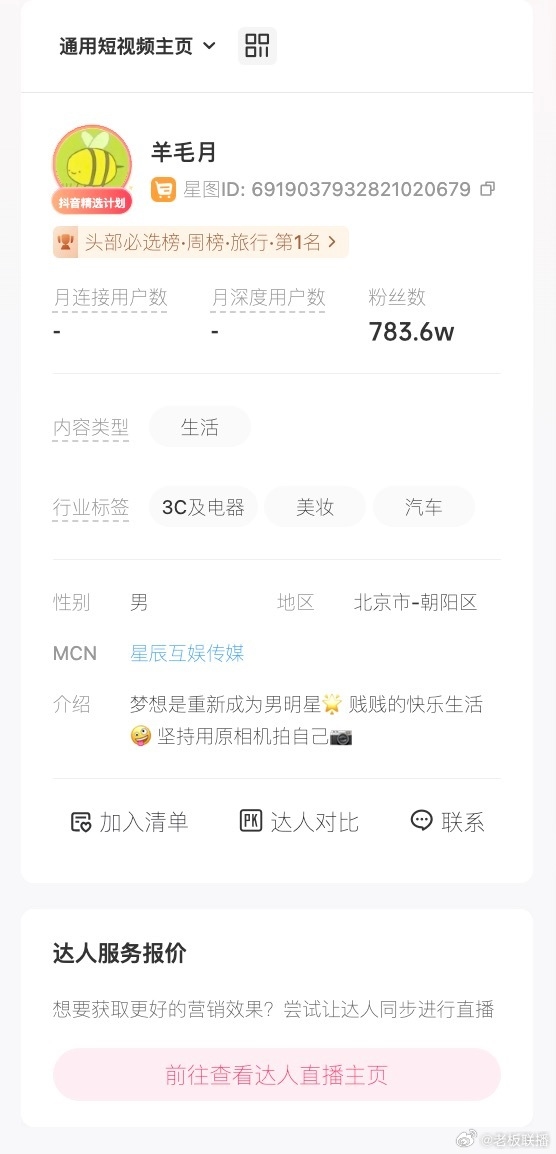 三天粉絲銳減近百萬！羊毛月緊急關(guān)閉視頻廣告報(bào)價(jià)