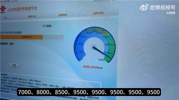全中國快家庭寬帶！萬兆光網(wǎng)實測：下行9500 上行1100