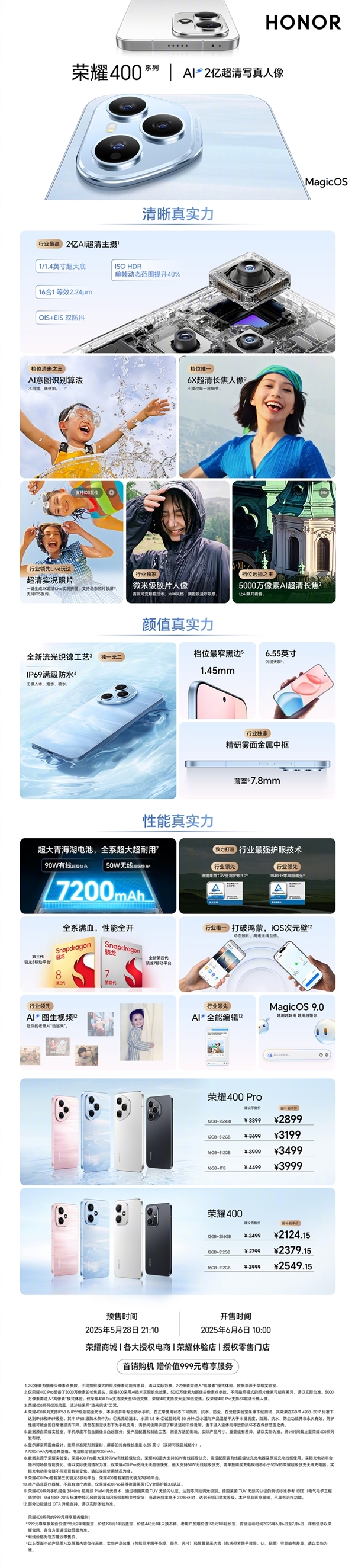 國(guó)補(bǔ)價(jià)2124元起！榮耀400系列全平臺(tái)預(yù)售1小時(shí)同比暴增278%